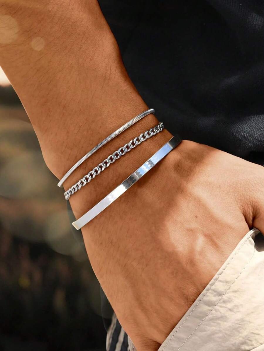 Set Titan Noir™ Pulseras Minimalistas de Acero | SAN MONTERO
