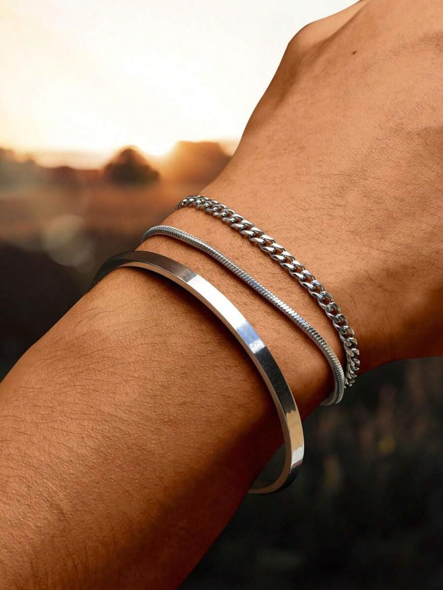 Set Titan Noir™ Pulseras Minimalistas de Acero | SAN MONTERO