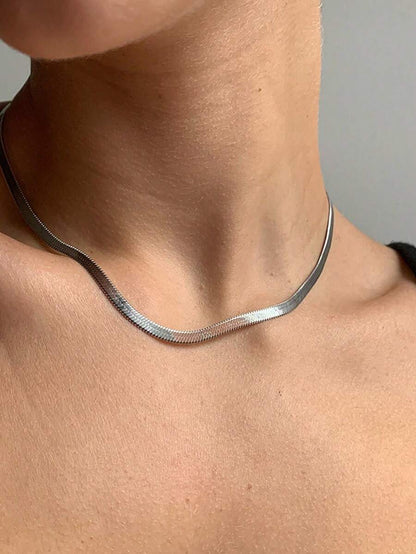 Collar Silver Viper™ Cadena Snake Premium | SAN MONTERO