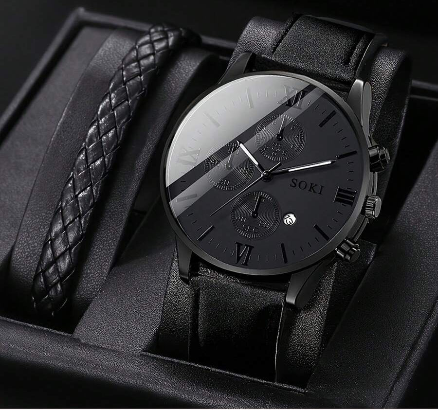Reloj Monaco Noir™ Quartz Premium 2 Piezas | SAN MONTERO