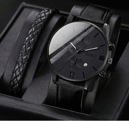 Reloj Monaco Noir™ Quartz Premium 2 Piezas | SAN MONTERO