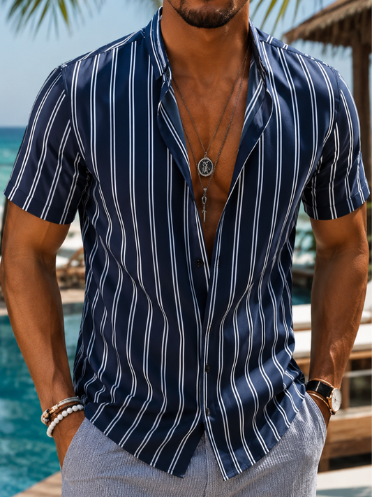 Polo Riviera Stripes™ Premium Resort Shirt | SAN MONTERO