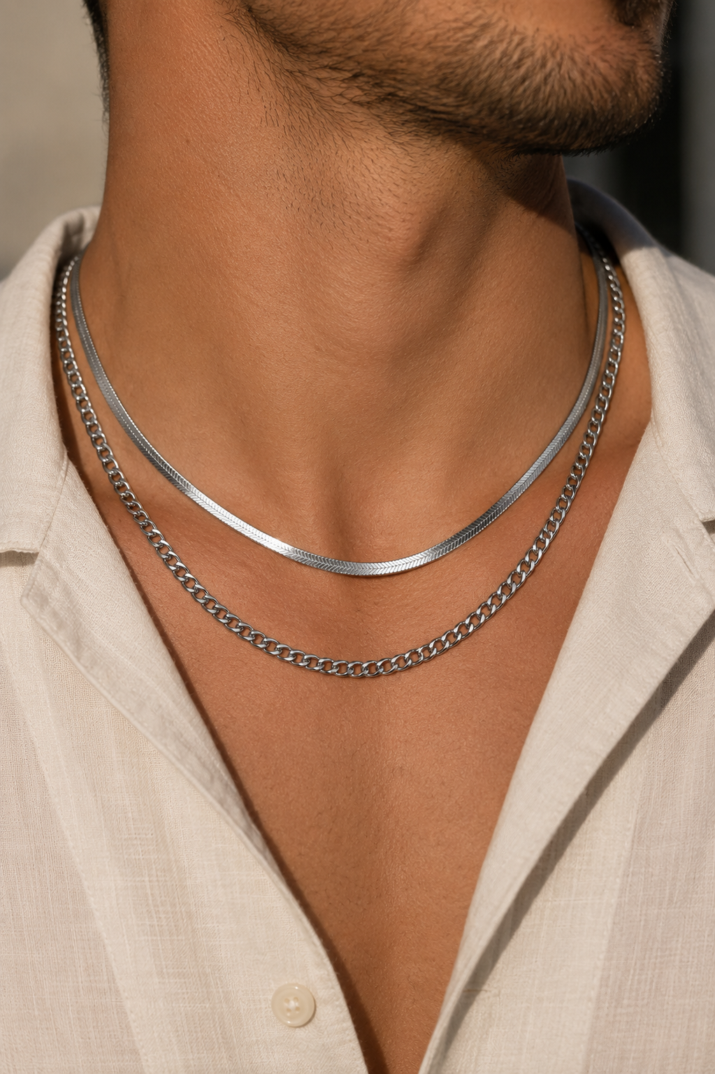 Collar Silver Viper™ Cadena Snake Premium | SAN MONTERO