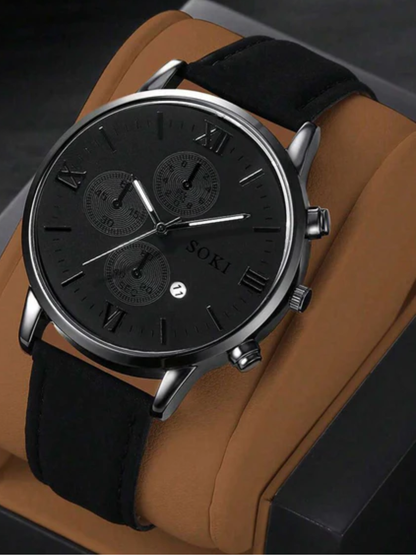 Reloj Monaco Noir™ Quartz Premium 2 Piezas | SAN MONTERO