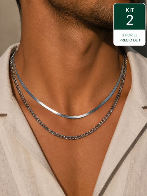 Collar Silver Viper™ Cadena Snake Premium | SAN MONTERO